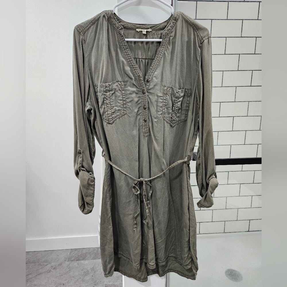 Maurices Gray Utility Jacket with Wrap-Style Front